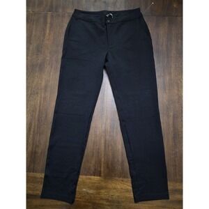NWOT American Giant 8 Ponte Straight Button Front Pants Black 124198